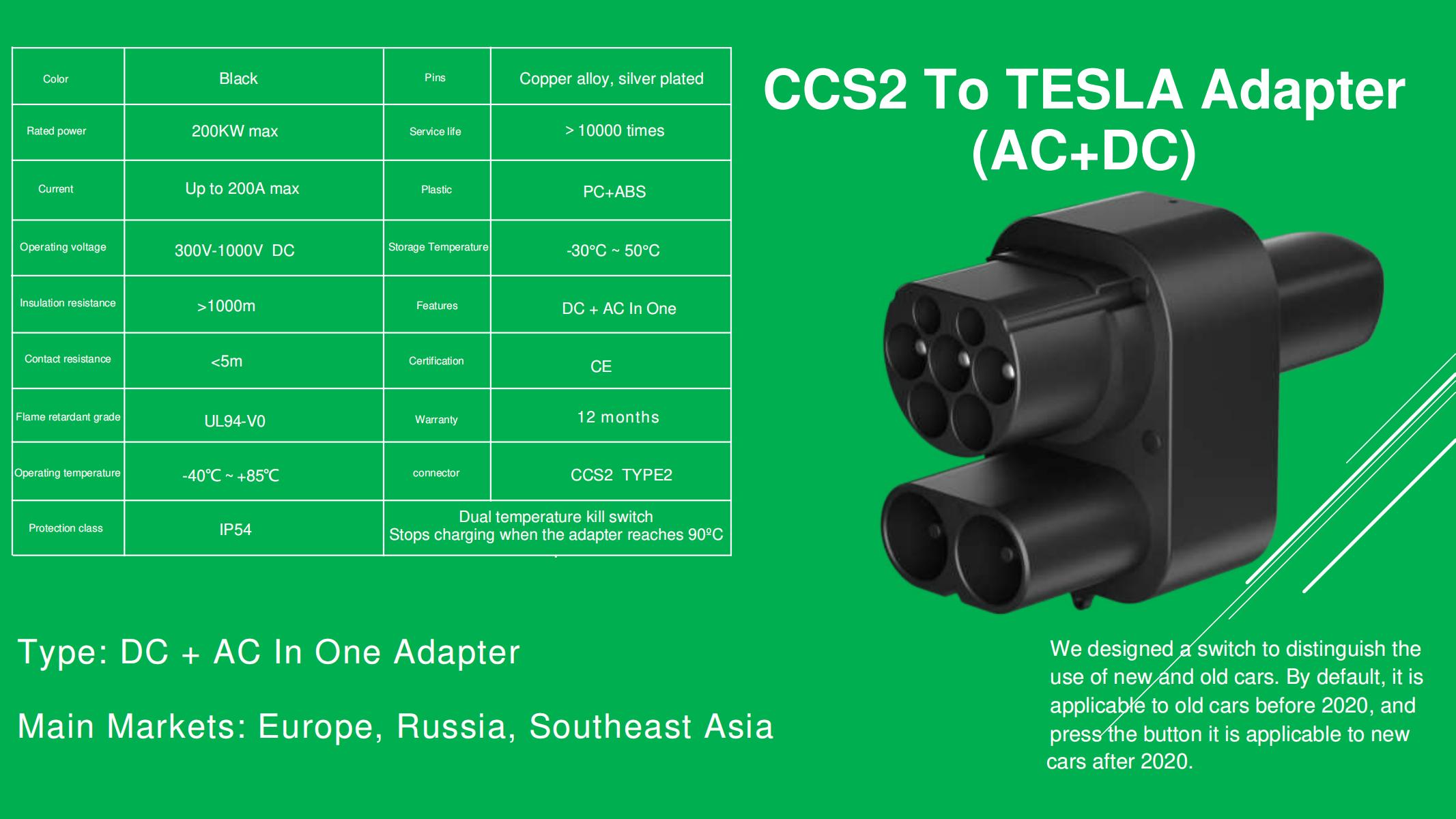 ev charger adapter ccs2 to ccs1