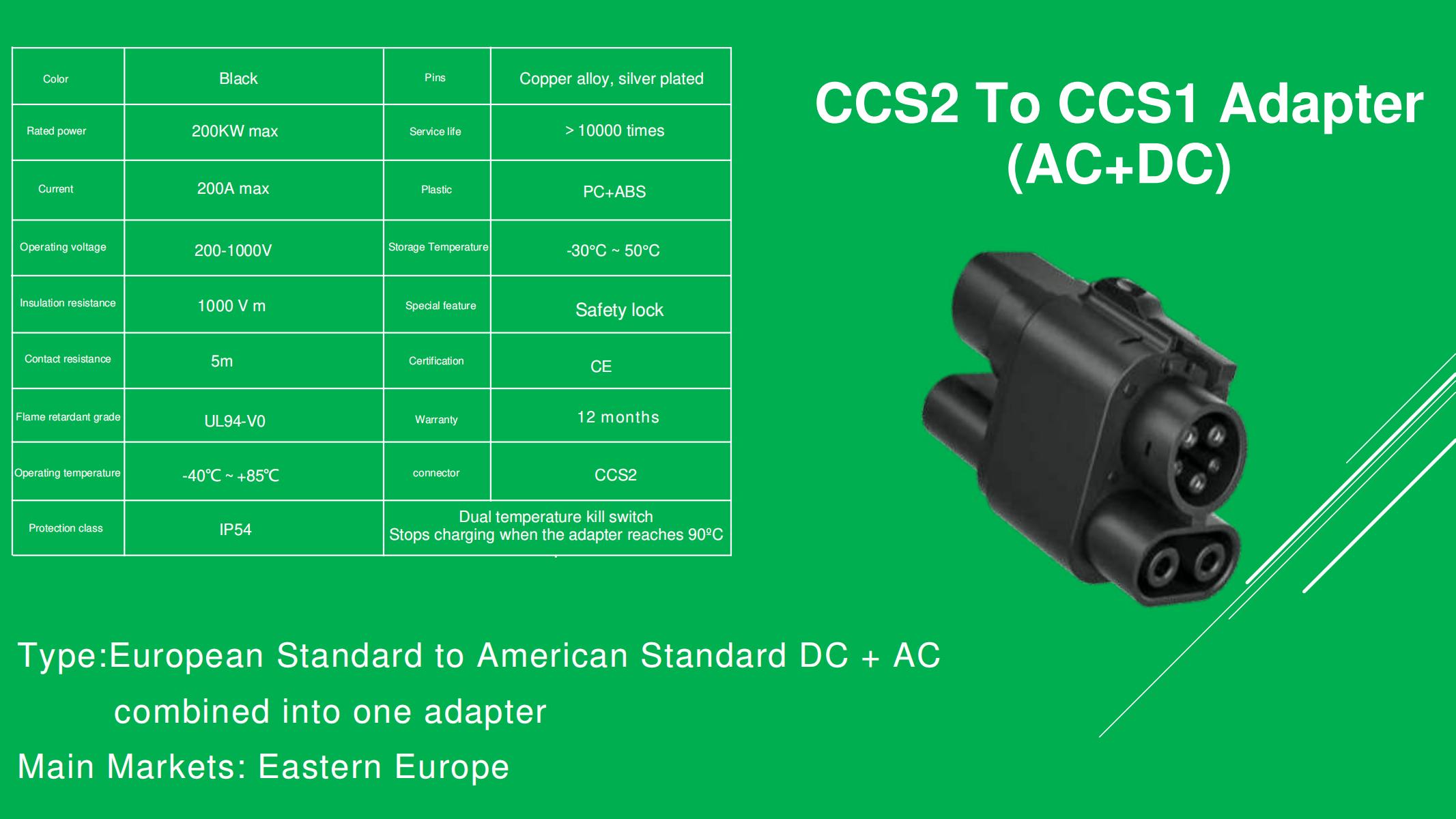 ev charger adapter ccs2 to GBT