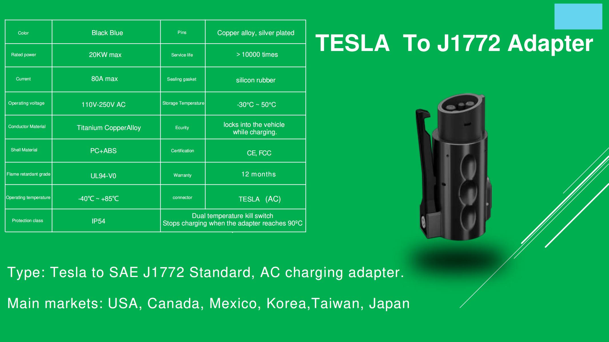ev charger adapter tesla to ccs2
